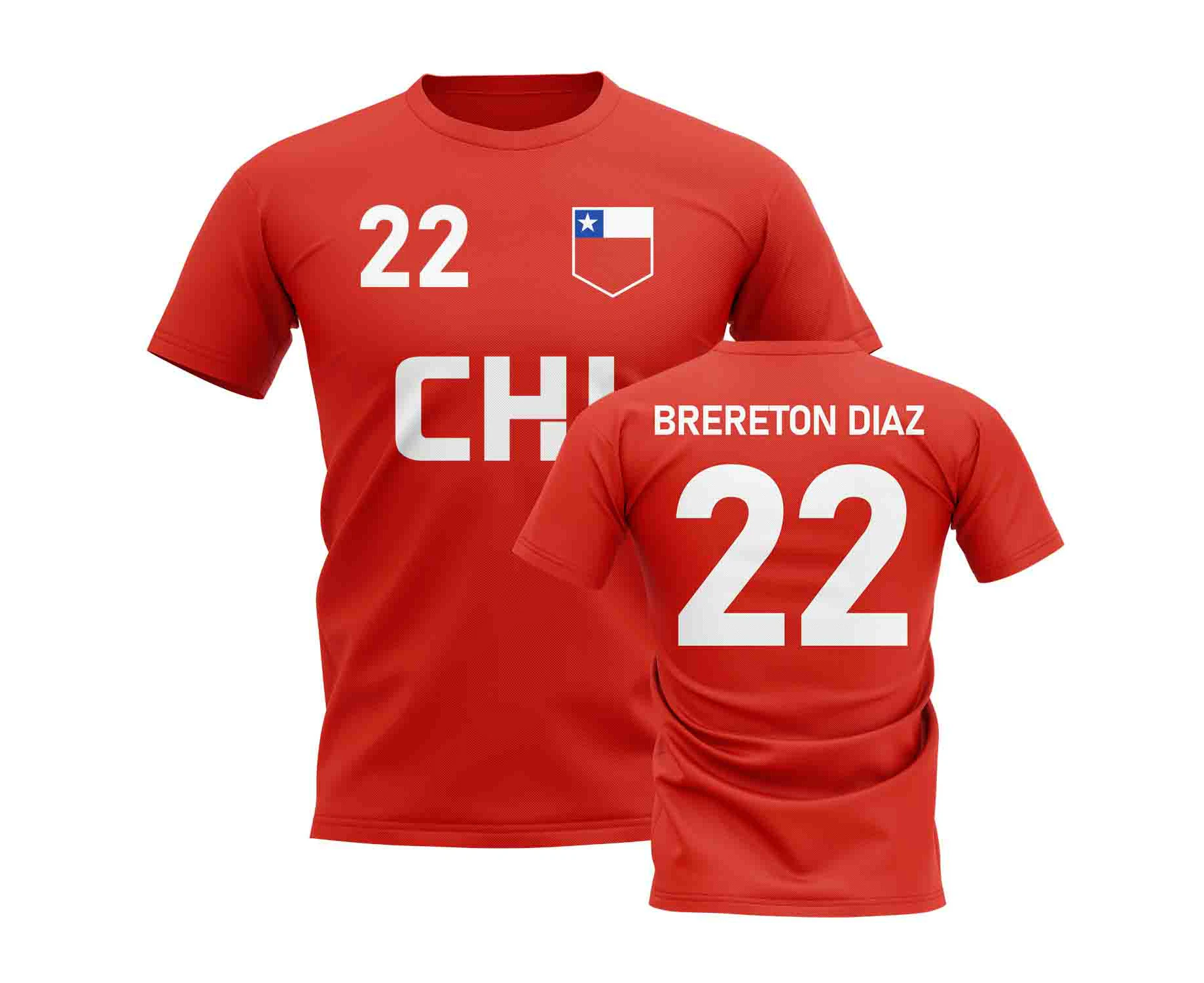 Ben Brereton Diaz Country Code Chile Hero T-Shirt (Red)