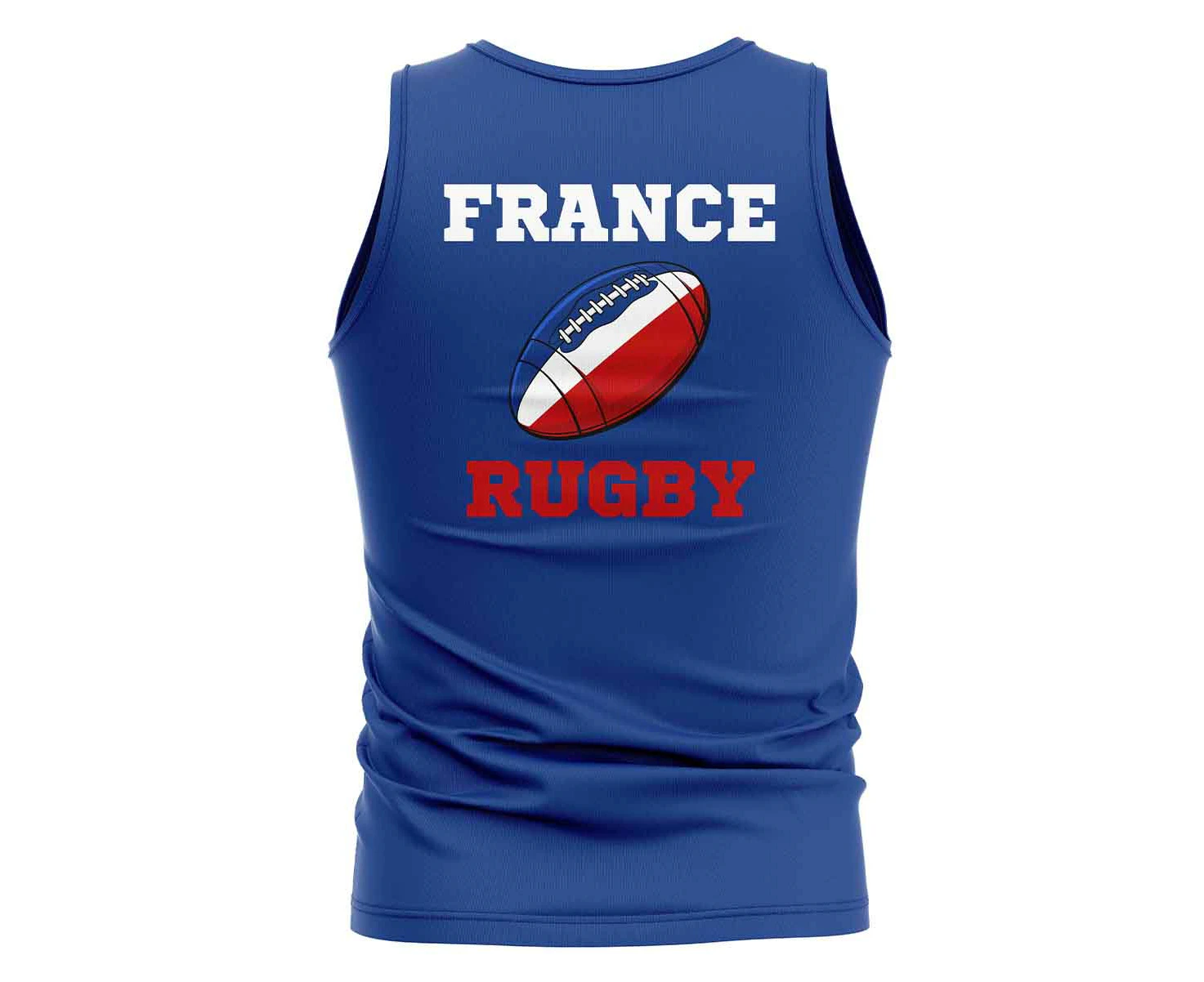 France Rugby Ball Tank Top (Blue)