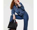 High Rise Straight Leg Denim Jeans - Lily Loves