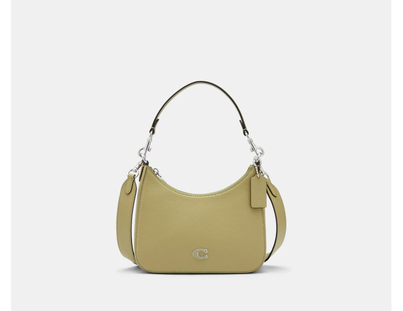 Coach Small Hobo Leather Crossbody Bag - Moss