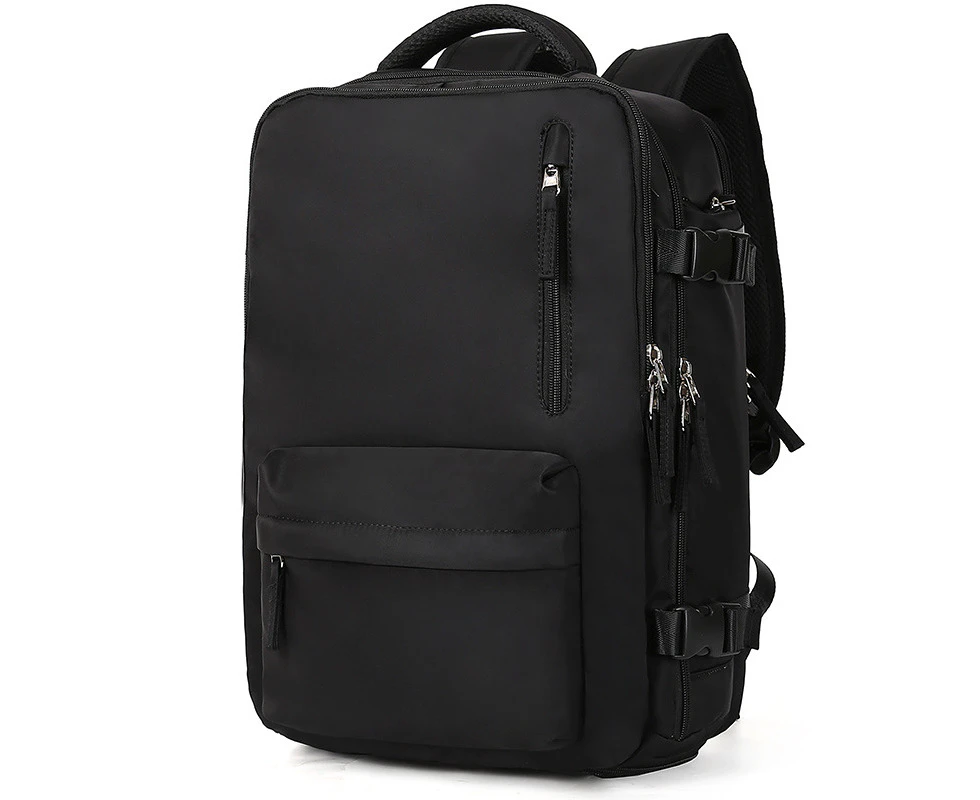 Waterproof travel backpack, school bag-Black