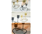 Candle Stick Rusts resist Iron Candle Holder Candlestick Heart Shaped - Black