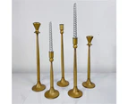 Imitating Brass Tapered Candle Holder European Iron Candlesticks for Parties - 26C