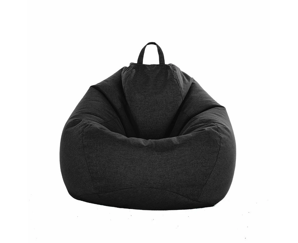 Toscano Bean Bag Chair Cover (No Filler) Linen Washable -Black