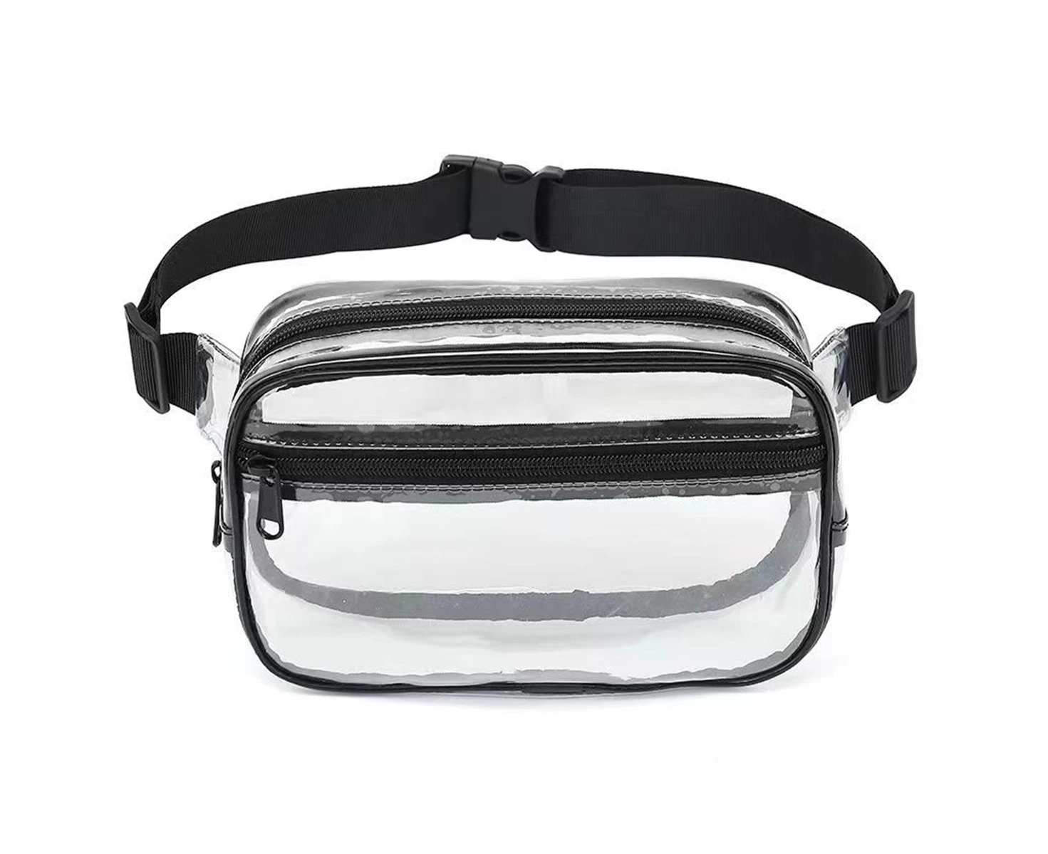 Clear Fanny Pack Stadium Approved Clear Belt Bag Cross Body Bag for Women Men Transparent Waist Bag with Adjustable Strap