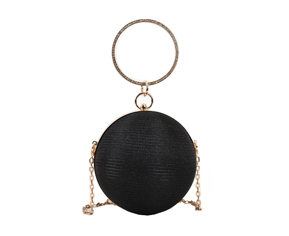 1pcs round dinner bag black