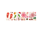 Christmas Footprints Floor Stickers Candy Cane Pattern DIY Window Wall Decals - Style One