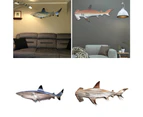 Creative Metal Stainlessed Marine Animal Sharkfish Art Wall Hangings - large - Style A