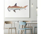 Creative Metal Stainlessed Marine Animal Sharkfish Art Wall Hangings - large - Style A