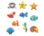 Sea Animal Fish Wall Decals for Kids and Toddlers Easy Peel Stick Sticker Mats - 4