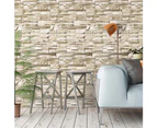 3D Rock Wallpaper Peel and Stick Wallpaper Stone Self Adhesive Wallpaper Stick - Brown