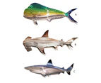 Creative Metal Stainlessed Marine Animal Sharkfish Art Wall Hangings - large - Style A