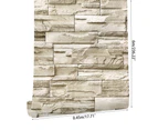 3D Rock Wallpaper Peel and Stick Wallpaper Stone Self Adhesive Wallpaper Stick - Brown