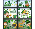 Saint Patrick‘s Day Sticker Sheets 9 Pcs Irish Festival Clover Decal PVC - A