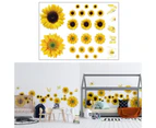 Waterproof 3D for Butterfly Wallpaper Sunflower Wall Sticker Removable Flower De