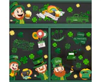 Saint Patrick‘s Day Sticker Sheets 9 Pcs Irish Festival Clover Decal PVC - A