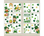 Saint Patrick‘s Day Sticker Sheets 9 Pcs Irish Festival Clover Decal PVC - A