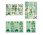 Saint Patrick‘s Day Sticker Sheets 9 Pcs Irish Festival Clover Decal PVC - A