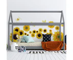 Waterproof 3D for Butterfly Wallpaper Sunflower Wall Sticker Removable Flower De