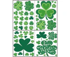 Saint Patrick‘s Day Sticker Sheets 9 Pcs Irish Festival Clover Decal PVC - A