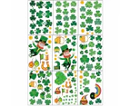 Saint Patrick‘s Day Sticker Sheets 9 Pcs Irish Festival Clover Decal PVC - A