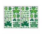 Saint Patrick‘s Day Sticker Sheets 9 Pcs Irish Festival Clover Decal PVC - A