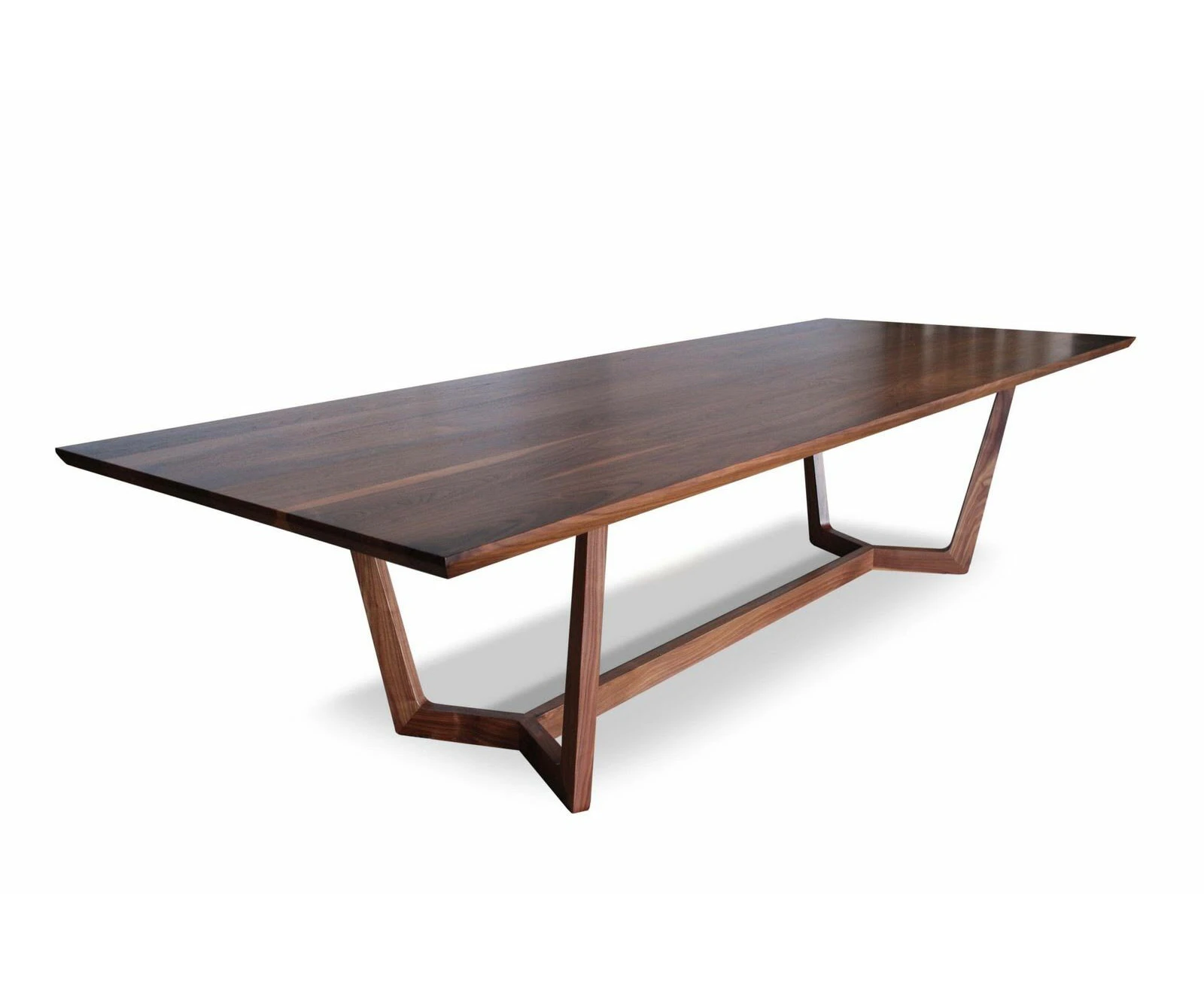 CUSTOM MADE LARKINS SOLID AMERICAN BLACK WALNUT DINING TABLE