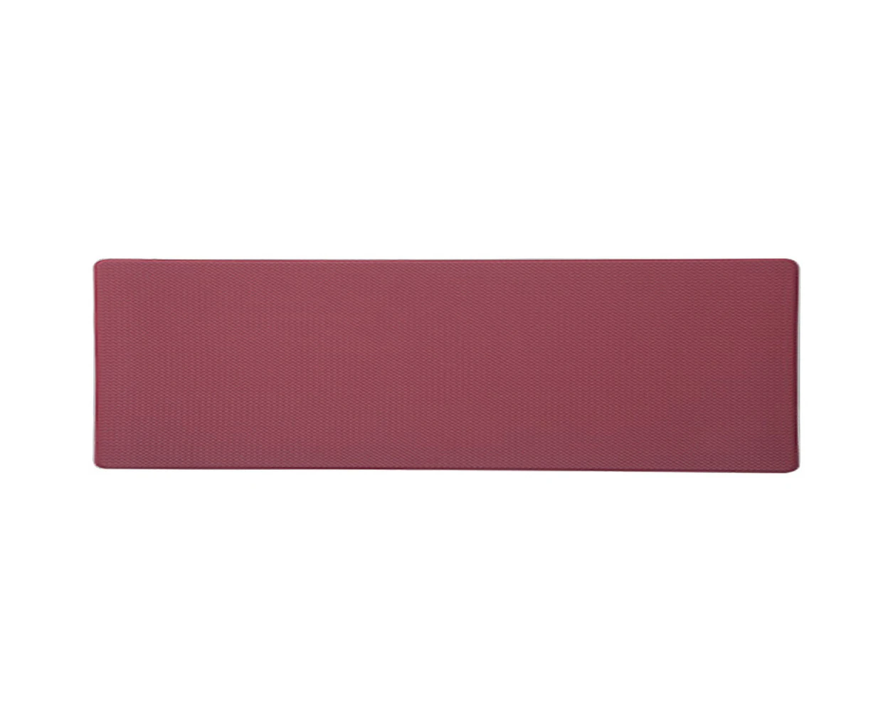 Anti Fatigue Kitchen Mat Diamond Weave Non-Skid Faux Leather Waterproof Rugs - Burgundy - 1 m2