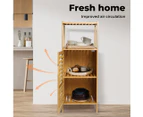 Levede Bamboo Shoe Storage Cabinet Laundry Organizer Cupboard Freestanding