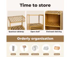 Levede Bamboo Shoe Storage Cabinet Laundry Organizer Cupboard Freestanding