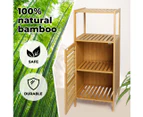 Levede Bamboo Shoe Storage Cabinet Laundry Organizer Cupboard Freestanding