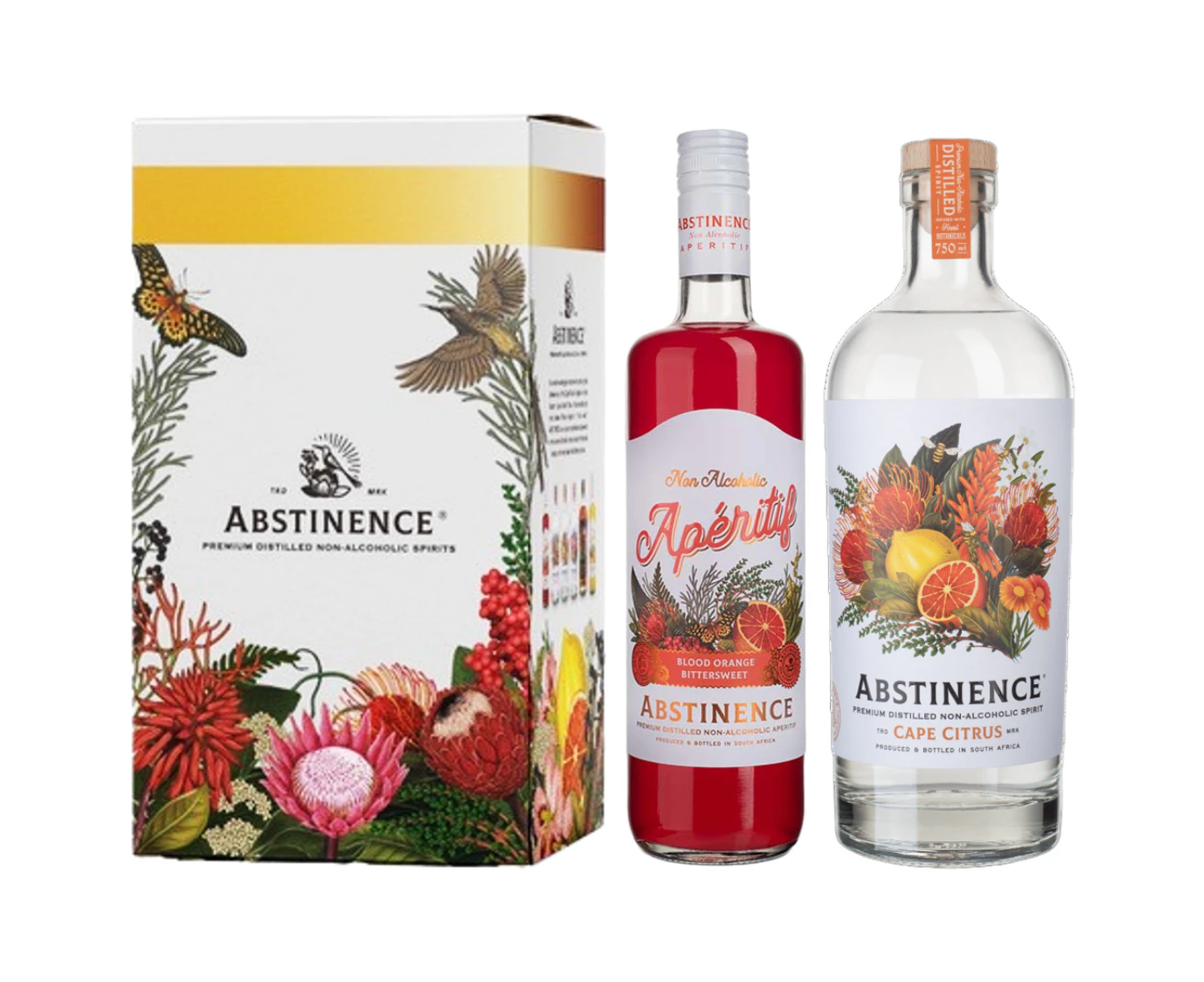 Duo Pack Non-Alcoholic Abstinence Blood Orange Aperitif 750ml and Cape Citrus 750ml