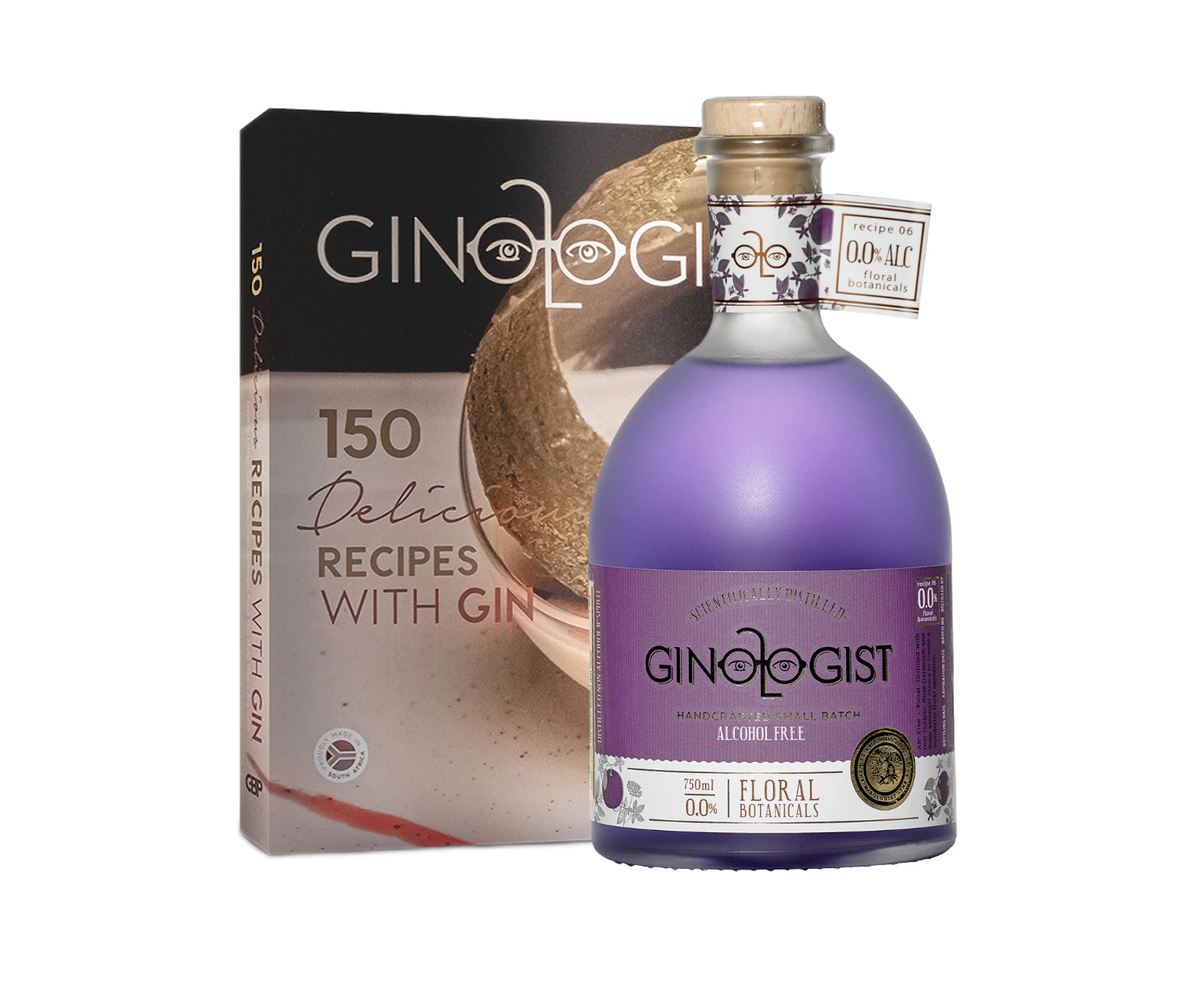 Duo Pack Ginologist Floral 0% Gin 700ml and Cookbook