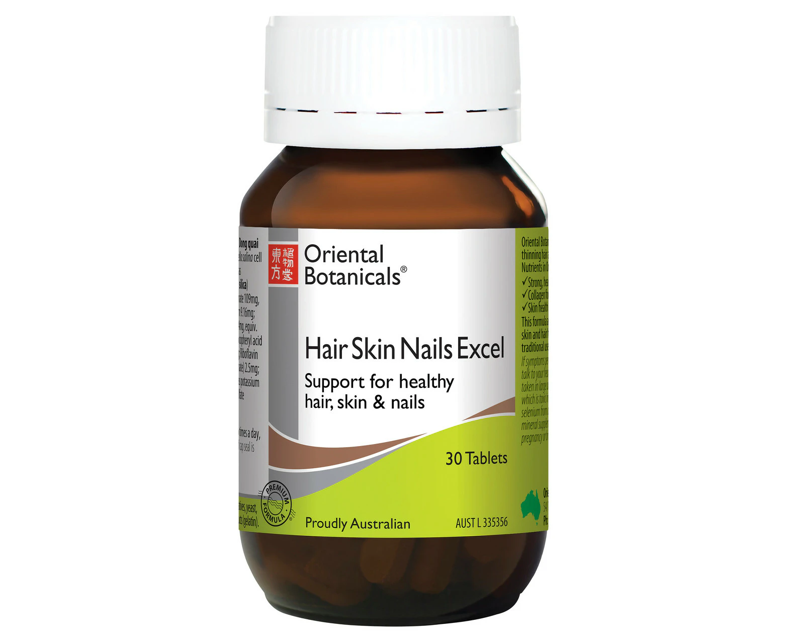 Oriental Botanicals Hair Skin Nails Excel 30 Tablets