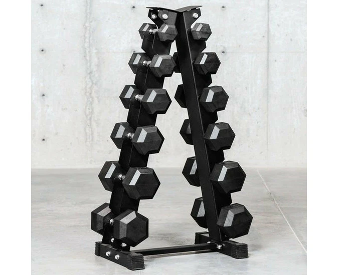 BRIXX 2.5kg - 15kg Hex Dumbbell & Rack Set | 6 Pairs - 105kg Package