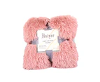 Soft Shaggy Faux Fur Blanket Decorative Throw Blanket for Couch Chair Sofa-Pink