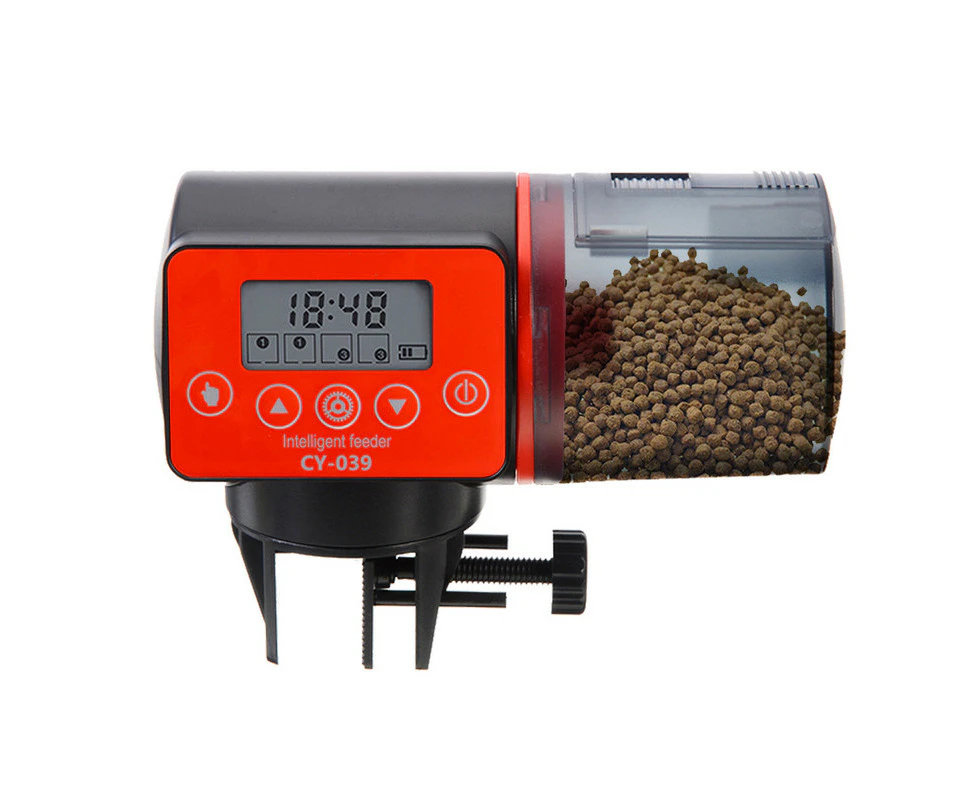 Automatic Fish Food Feeder Auto LCD Aquarium Dispenser Feeding Timer Pond Tanks