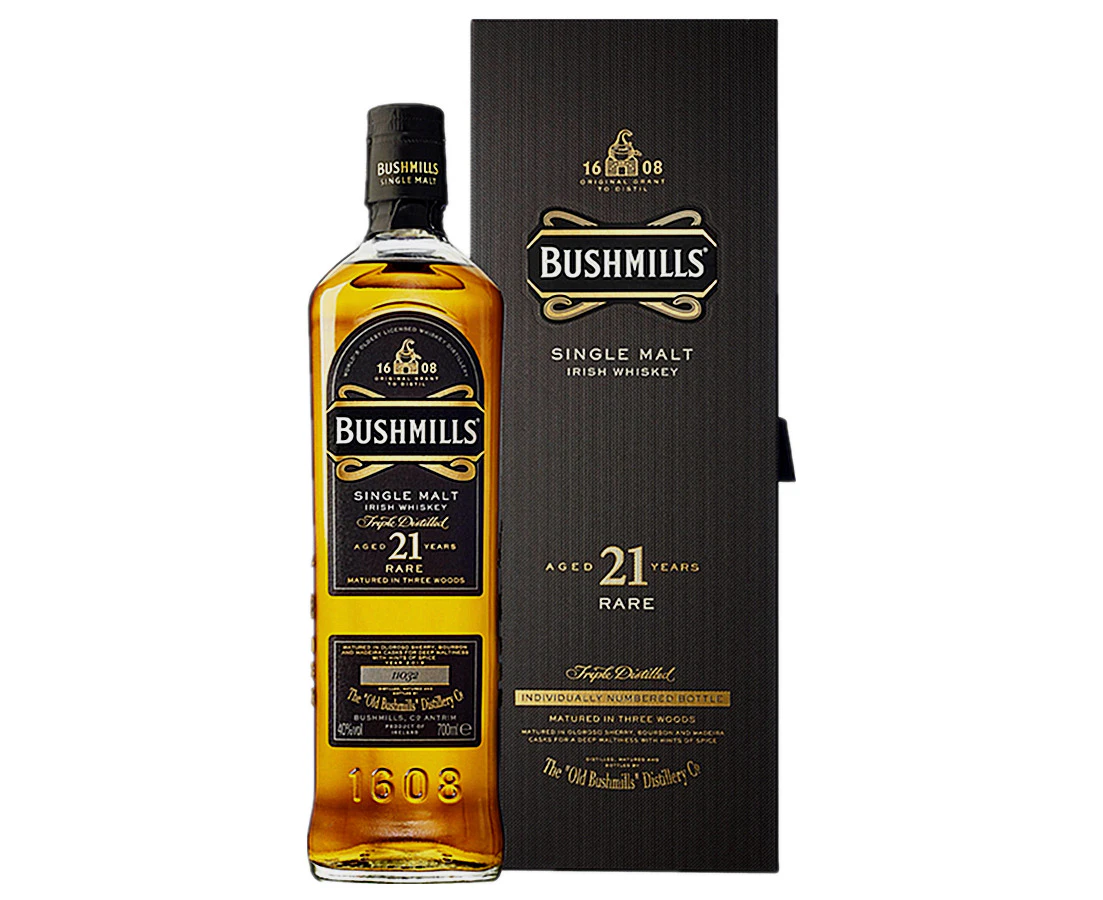 Bushmills 21 Year Old Rare Single Malt Irish Whiskey 700mL