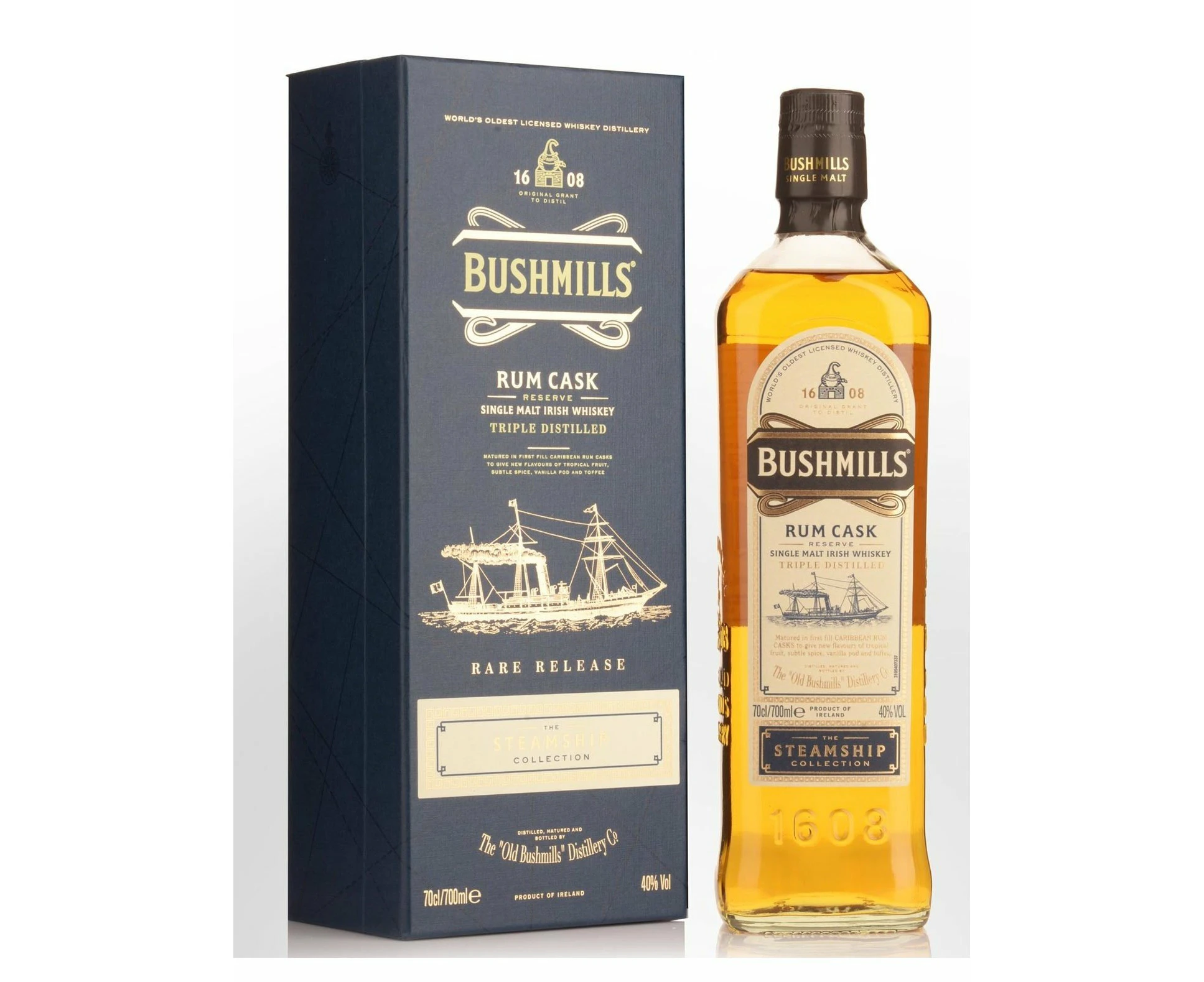 Bushmills Steamship Collection Rum Cask Reserve Single Malt Irish Whiskey 700mL