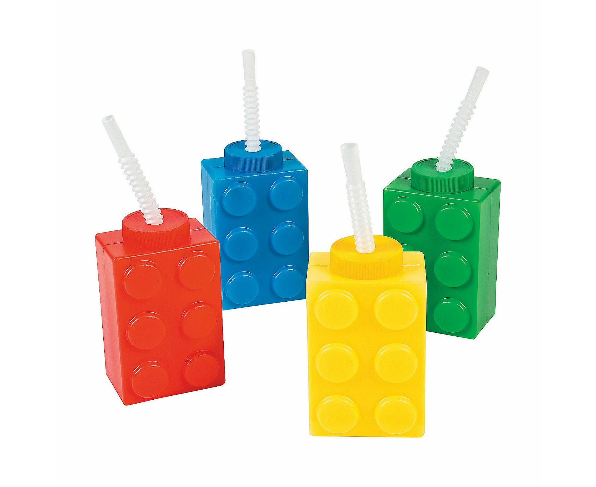 Brick Novelty Cup with Straw