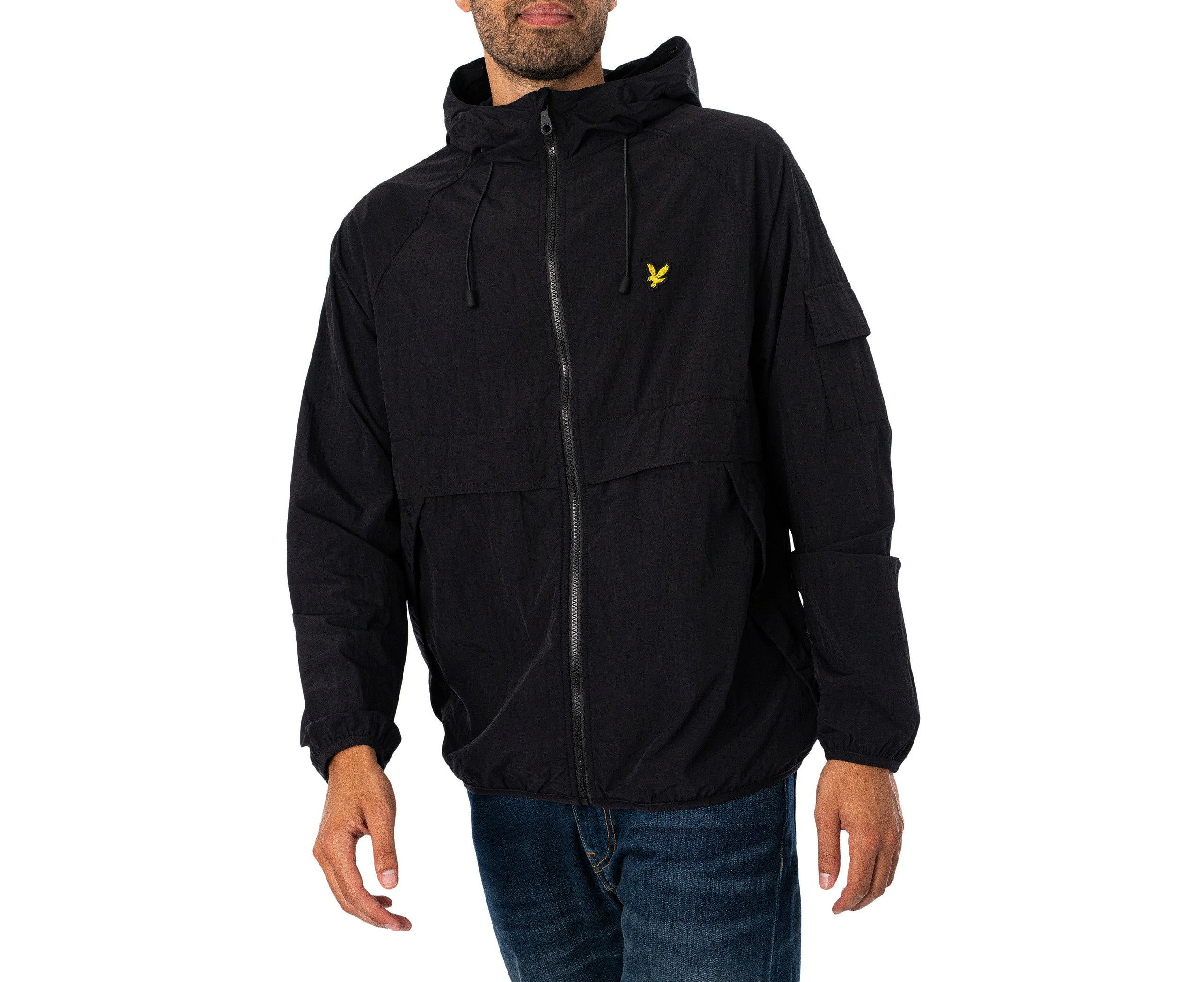 Lyle & Scott Men's Hooded Windbreaker Jacket - Black