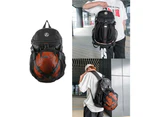 Football Soccer Bag School Basketball Backpack Large Capacity PE Bag for Teen - Black