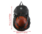 Football Soccer Bag School Basketball Backpack Large Capacity PE Bag for Teen - Black