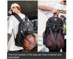 Football Soccer Bag School Basketball Backpack Large Capacity PE Bag for Teen - Black