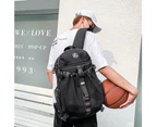 Football Soccer Bag School Basketball Backpack Large Capacity PE Bag for Teen - Black