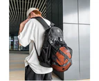 Football Soccer Bag School Basketball Backpack Large Capacity PE Bag for Teen - Black