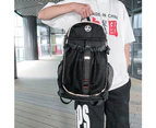 Football Soccer Bag School Basketball Backpack Large Capacity PE Bag for Teen - Black