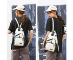 Unisex Small Sling Backpack Multipurpose Waterproof Crossbody Shoulder Chest Bag Travel Hiking Large Capacity Daypack - Black