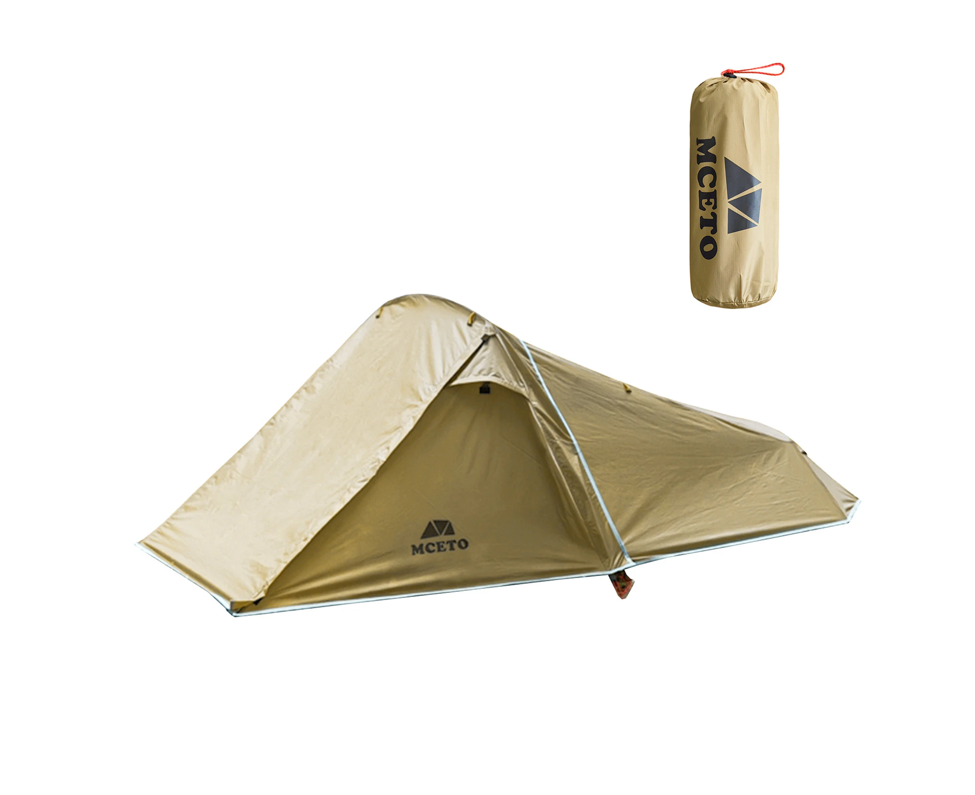 Double Layers Backpacking Tents 2 Persons Lightweight Camping Tent with Aluminium Pole