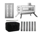 Stainless Steel Folding Tent Stove Portable Outdoor Wood Burning Stove with Chimney Pipe